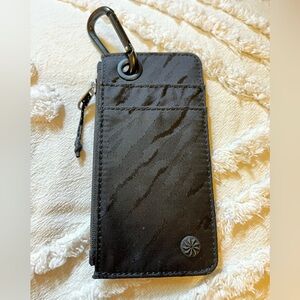 Athleta “Coffee Run” wallet with carabiner clip - NWOT - black
